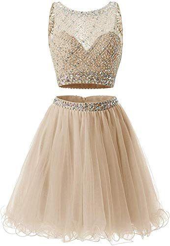 Short Juniors Two Miriam Homecoming Dresses A Line Piece Dress Short Tulle Beaded Sequins Party Dresses CD3927
