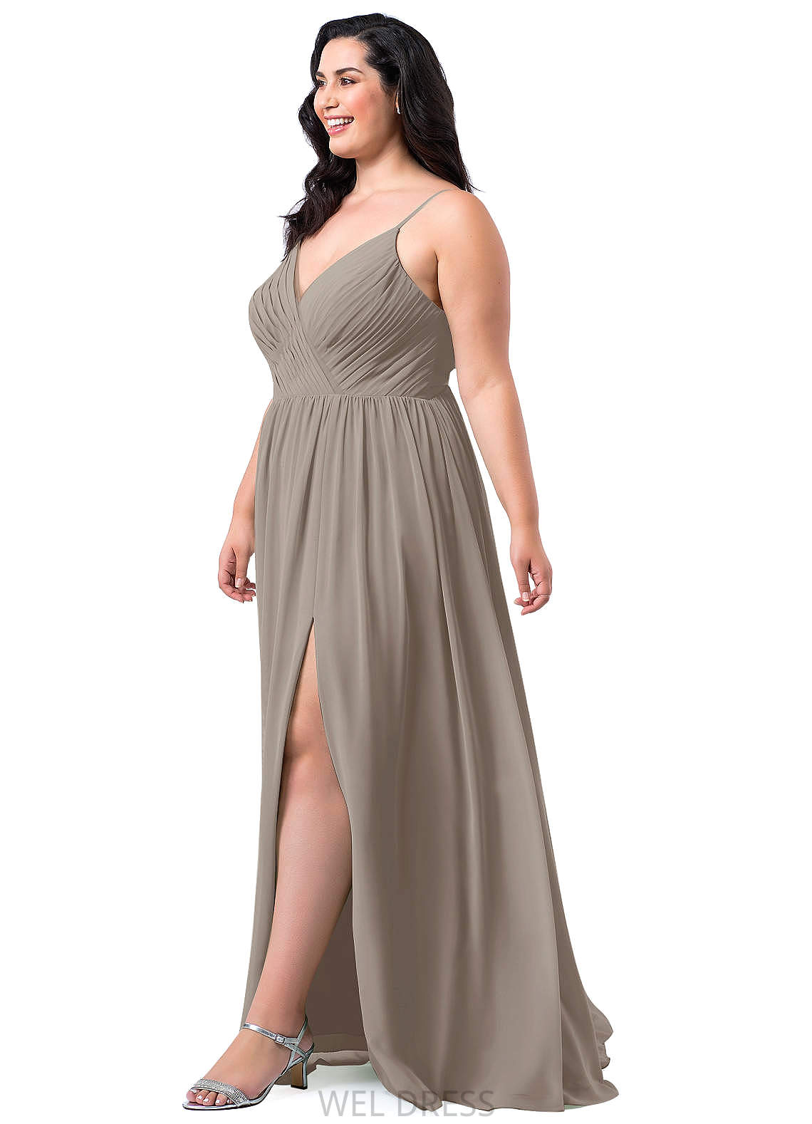 Amirah High Low A-Line/Princess Sleeveless Natural Waist Halter Bridesmaid Dresses