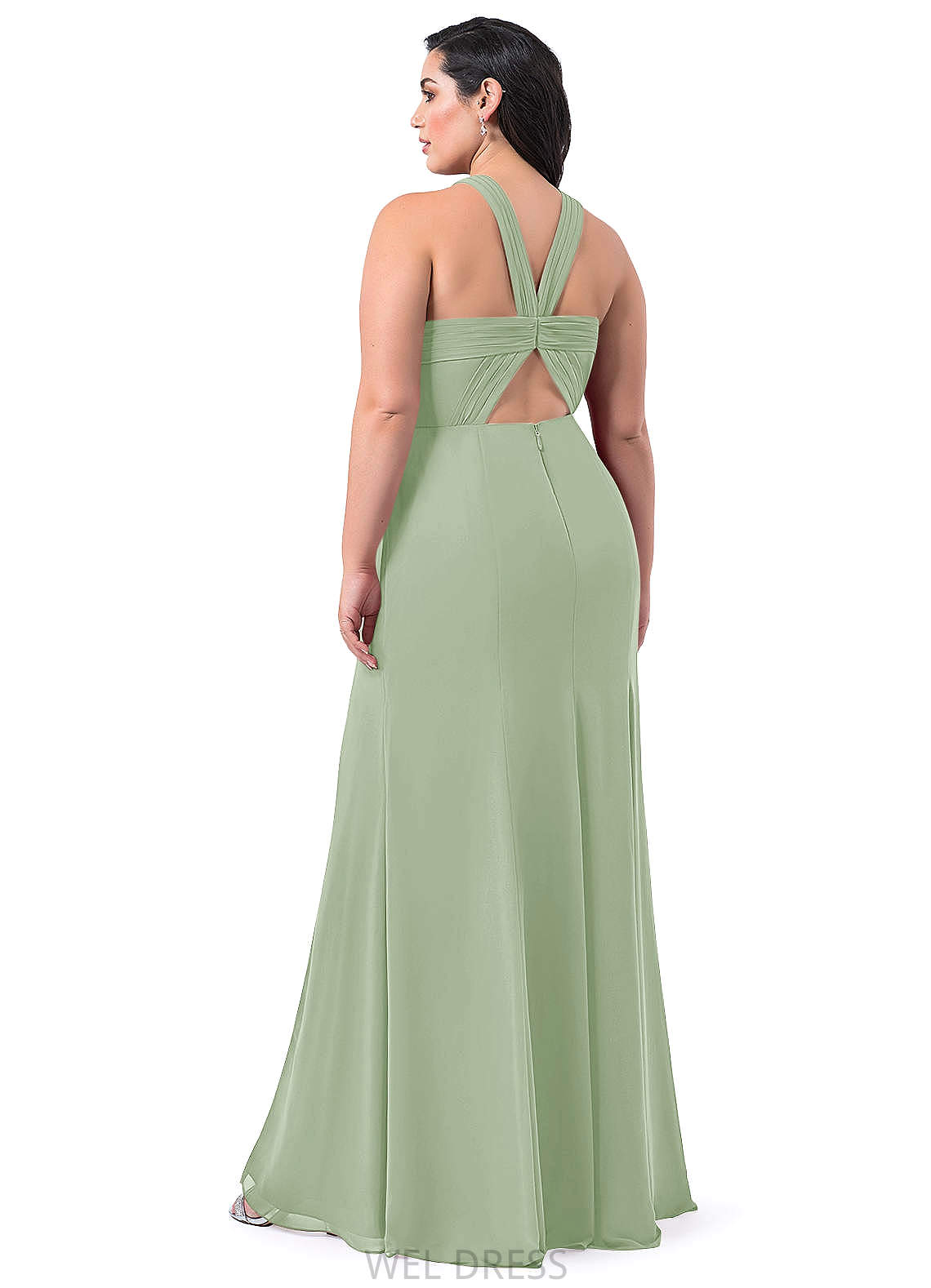 Jocelynn Natural Waist Straps Sleeveless A-Line/Princess Floor Length Bridesmaid Dresses
