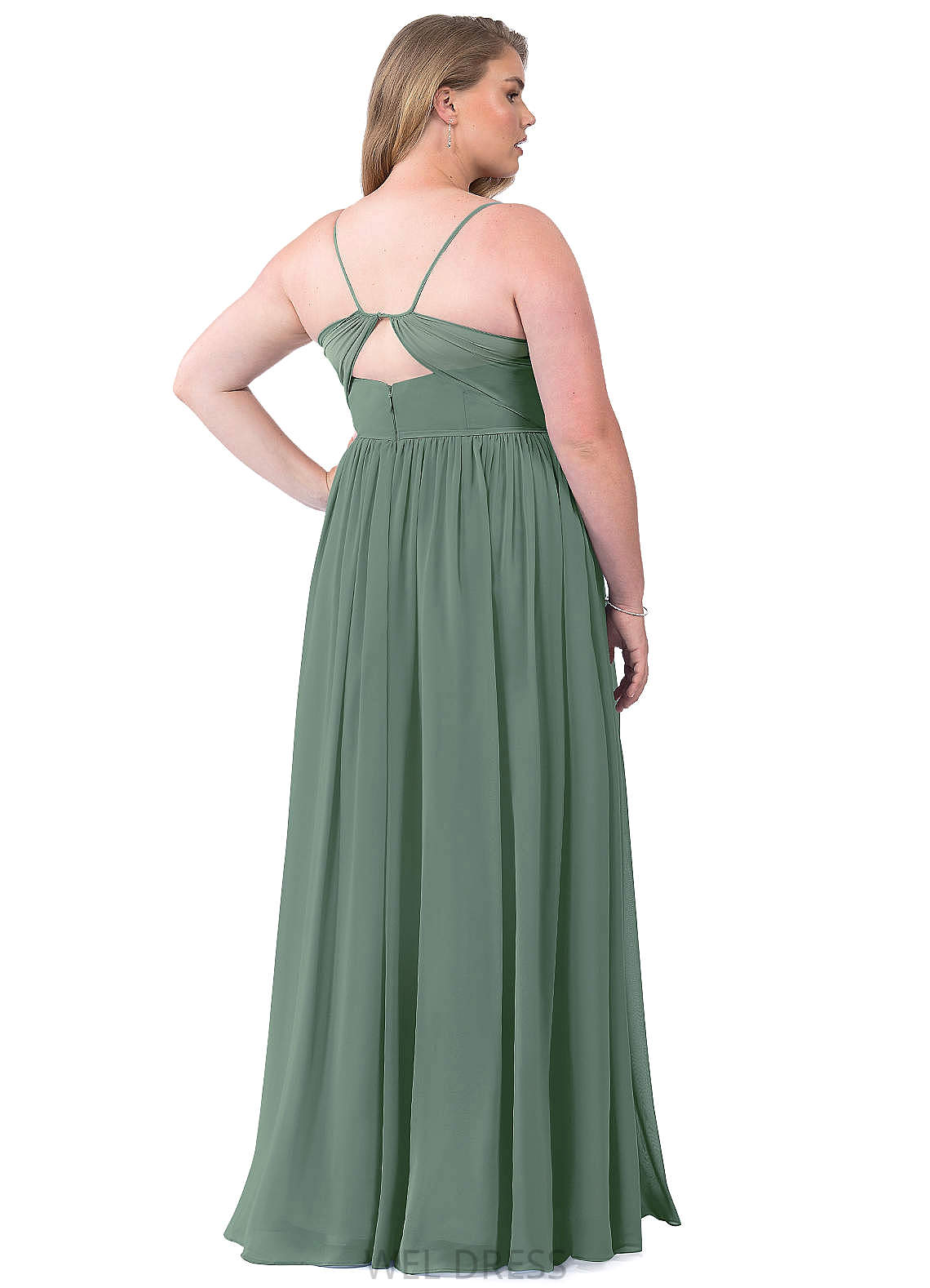 Jacey Floor Length A-Line/Princess Scoop Natural Waist Sleeveless Bridesmaid Dresses