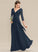Bow(s) Silhouette Ruffle Floor-Length Embellishment A-Line V-neck Fabric Neckline Length Kaylee Sleeveless