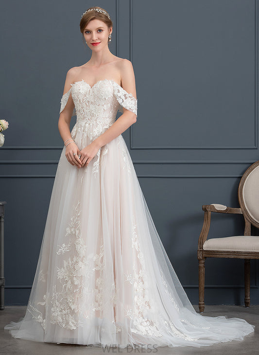 Sweetheart Lace Wedding Dresses Marcie Sweep Dress Tulle Wedding Train Ball-Gown/Princess