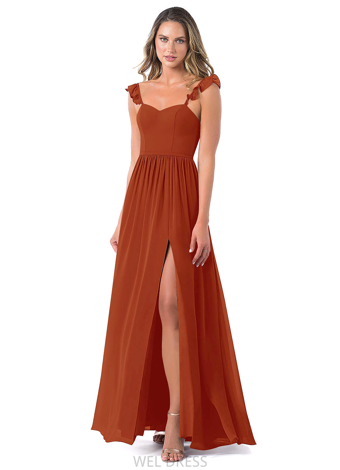 Tiana Natural Waist Floor Length Sleeveless A-Line/Princess Scoop Bridesmaid Dresses