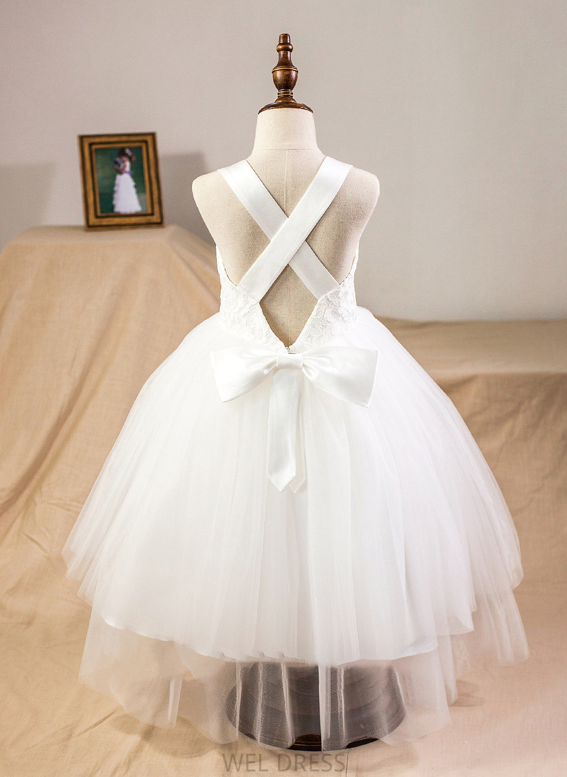 Satin With Tea-Length Sweetheart Junior Bridesmaid Dresses Bow(s) Ball-Gown/Princess Lace Tulle Corinne