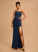 Lace Beading Sheath/Column America Prom Dresses Scoop Jersey With Neck Floor-Length Sequins
