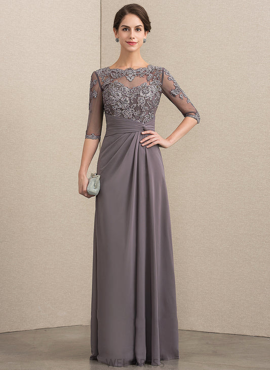 Bride Sequins Mother With Floor-Length Scoop Beading Chiffon Giovanna A-Line Dress of the Neck Mother of the Bride Dresses Lace