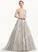 Prom Dresses V-neck Tulle Train Sweep Karsyn Ball-Gown/Princess