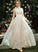 With Penny Scoop Neck Wedding Dresses Lace Floor-Length Wedding Dress A-Line