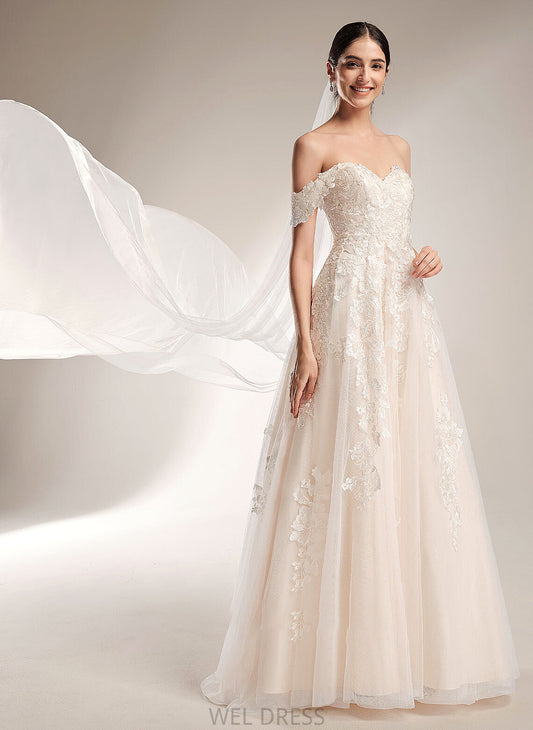 Off-the-Shoulder Ball-Gown/Princess Wedding Dresses Dress Hope Chapel Wedding Train