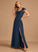Embellishment Lace Fabric Neckline A-Line Floor-Length Length SplitFront V-neck Silhouette Elena A-Line/Princess
