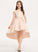 Junior Bridesmaid Dresses Pockets A-Line Lace Vanessa Scoop Satin With Asymmetrical Neck Beading