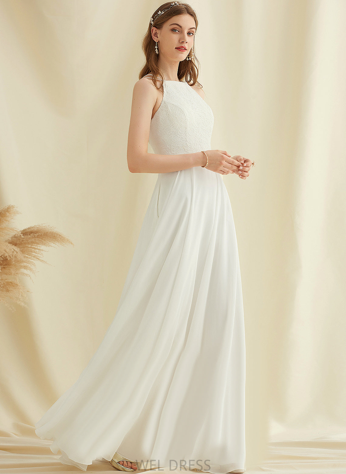 Wedding Dresses Thalia Floor-Length Dress A-Line Wedding Chiffon Lace
