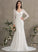 Court Paris Train V-neck Wedding Dresses Trumpet/Mermaid Lace Wedding Dress