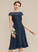 Embellishment Fabric Silhouette A-Line Sequins Length Bow(s) Neckline ScoopNeck Knee-Length Melany Natural Waist