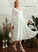 V-neck A-Line Wedding Dresses Makenzie Tea-Length Wedding Dress