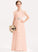 Beading A-Line Bow(s) Junior Bridesmaid Dresses Cascading Scoop Lace Neck With Ruffles Rachael Floor-Length