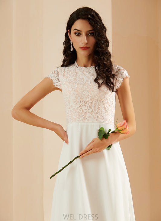 With Wedding Isabelle Wedding Dresses Lace Scoop Neck Floor-Length A-Line Dress