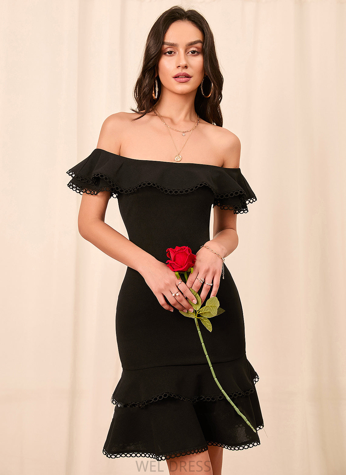 Homecoming Dress Off-the-Shoulder Homecoming Dresses Evie Short/Mini