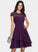 Cascading Homecoming Dress Scoop Homecoming Dresses Holly Knee-Length Ruffles With Lace Chiffon A-Line Neck