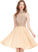 Dress Sequins A-Line Neck Brittany Knee-Length Scoop Chiffon With Homecoming Dresses Homecoming Beading