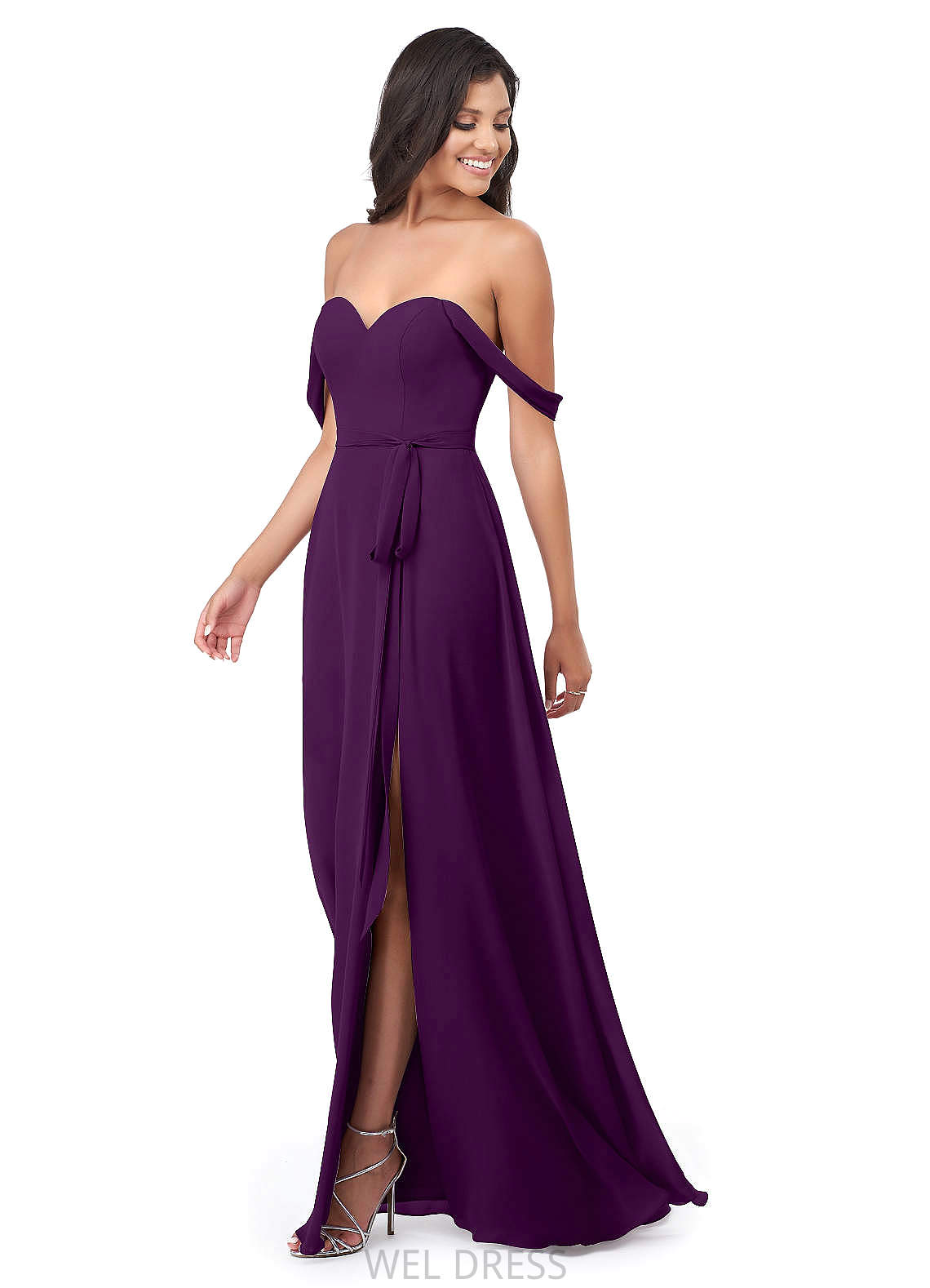 Katharine Floor Length Spaghetti Staps A-Line/Princess Sleeveless Natural Waist Bridesmaid Dresses
