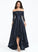 Julianna Prom Dresses With Sequins Off-the-Shoulder Asymmetrical Satin Ruffle A-Line
