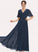 Ruffle V-neck Floor-Length A-Line Length Neckline Fabric Silhouette Embellishment Sabrina Spandex Natural Waist