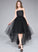 Ruffle With Tulle Strapless Taffeta Homecoming Adrianna A-Line Homecoming Dresses Dress Asymmetrical