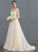 Sweep Micah Ball-Gown/Princess Train Wedding V-neck Wedding Dresses Tulle Dress