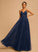 V-neck Sequins Tulle Floor-Length Beading With Prom Dresses Angeline A-Line