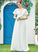 V-neck Empire Wedding Dresses Floor-Length Dress With Heidi Wedding Pleated Chiffon Beading
