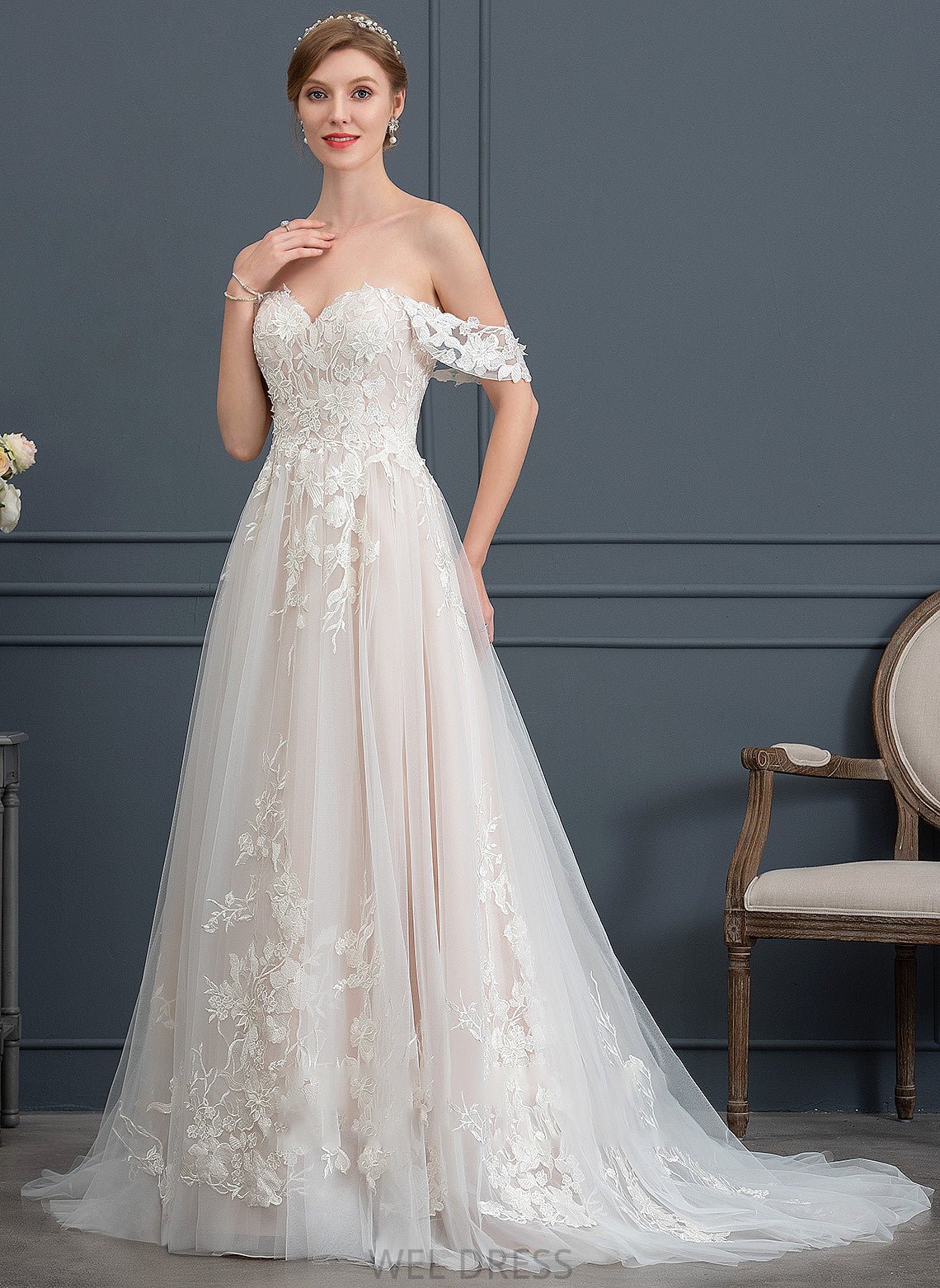 Dress Sweep Train Ball-Gown/Princess Kenna Wedding Dresses Wedding Sweetheart Tulle