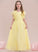 Ashley A-LineScoopNeckFloor-LengthChiffonJuniorBridesmaidDressWithRuffleCascadingRuffles#123850 Junior Bridesmaid Dresses