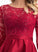 A-Line Sequins Neck Destiney Prom Dresses With Satin Asymmetrical Scoop