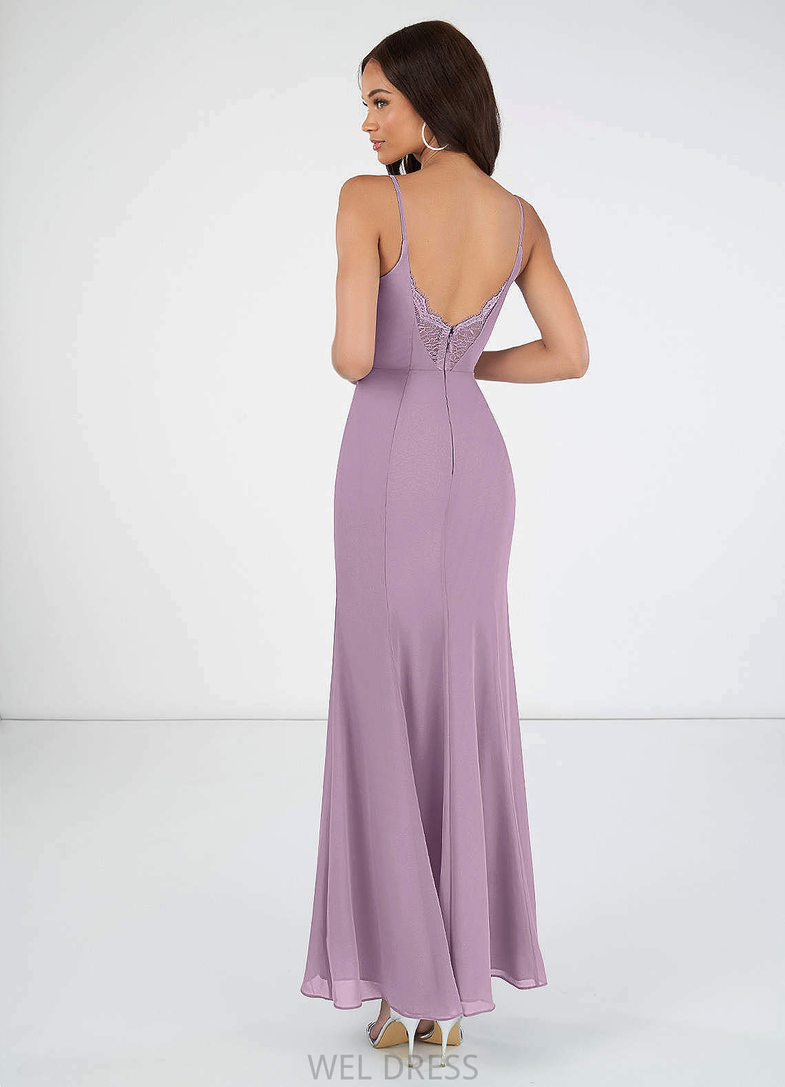Aaliyah Natural Waist Sleeveless Floor Length A-Line/Princess Spaghetti Staps Bridesmaid Dresses