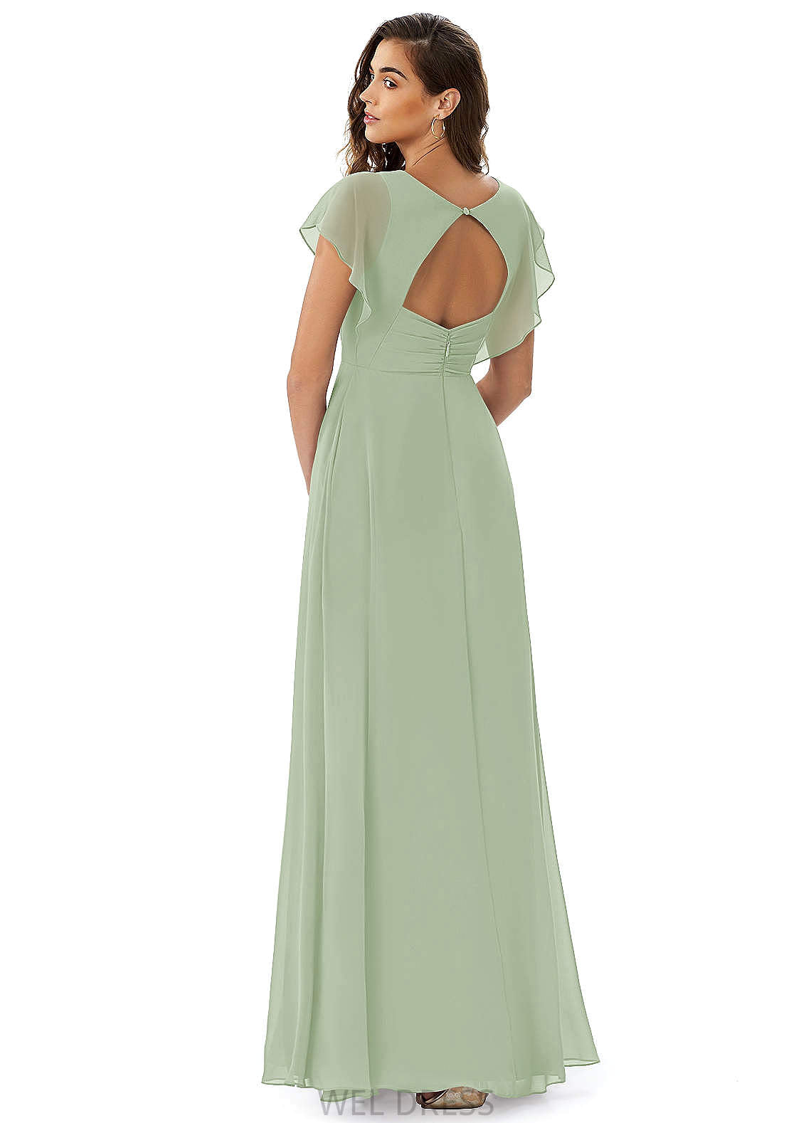Hallie Floor Length Natural Waist Sleeveless A-Line/Princess Bridesmaid Dresses