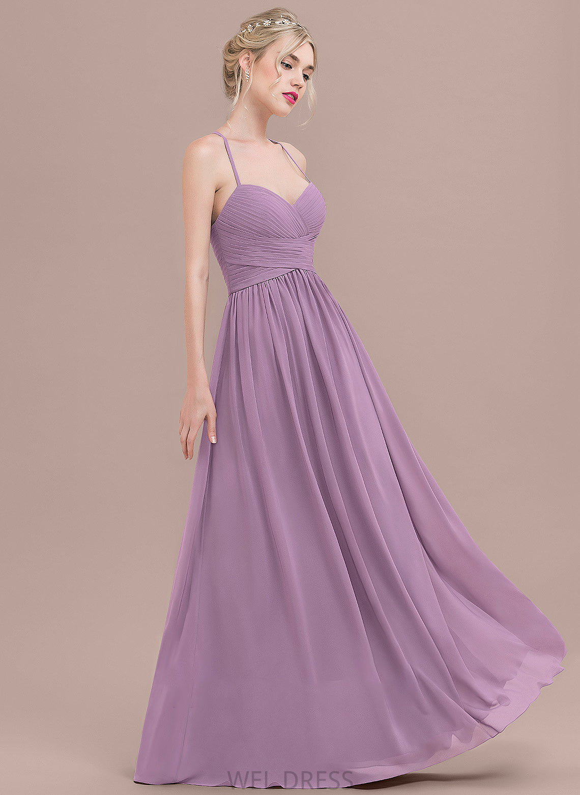 A-Line With Marie Sweetheart Floor-Length Ruffle Prom Dresses Chiffon