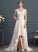 A-Line V-neck Dress Lace Camila With Tulle Wedding Dresses Wedding Asymmetrical
