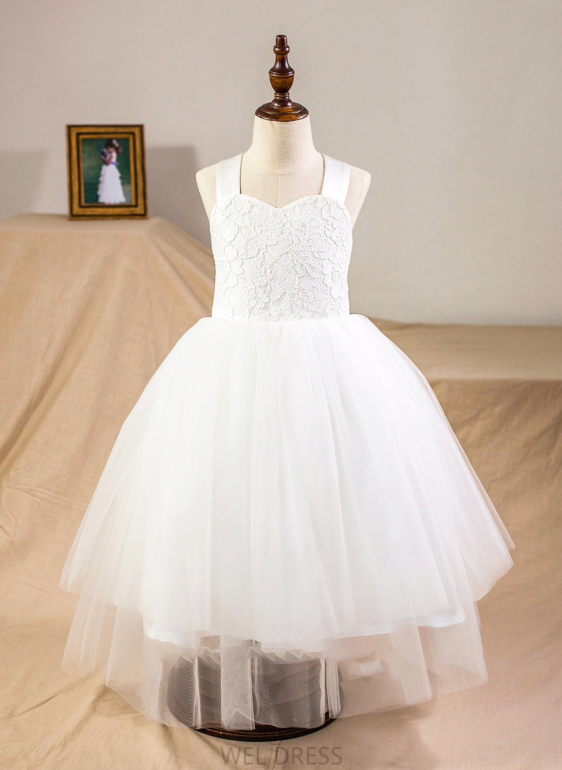 Satin With Tea-Length Sweetheart Junior Bridesmaid Dresses Bow(s) Ball-Gown/Princess Lace Tulle Corinne