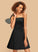 Leanna Square Neckline Satin Short/Mini Homecoming Homecoming Dresses Dress A-Line