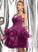 V-neck Dress Karley Ball-Gown/Princess Short/Mini Homecoming Dresses Tulle Homecoming