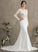 Neck Viviana Chapel Sequins Crepe With Train Trumpet/Mermaid Wedding Dress Scoop Stretch Beading Wedding Dresses
