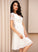 Chiffon Knee-Length Wedding Dresses Wedding A-Line Lace Kiera V-neck Dress With
