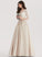 Satin Francesca Ball-Gown/Princess Neck Prom Dresses Floor-Length Scoop