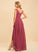 Neckline A-Line Length Silhouette V-neck Ruffle Embellishment Fabric Asymmetrical Blanche Sleeveless A-Line/Princess Bridesmaid Dresses