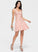 Short/Mini Chiffon With Homecoming Dresses Beading Dress A-Line Lace V-neck Homecoming Edith
