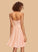 Homecoming Dresses A-Line Chiffon Lace With Dress Marie V-neck Knee-Length Homecoming