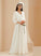 Lace Wedding Dresses Dalia A-Line Split Wedding Front Floor-Length Dress With V-neck