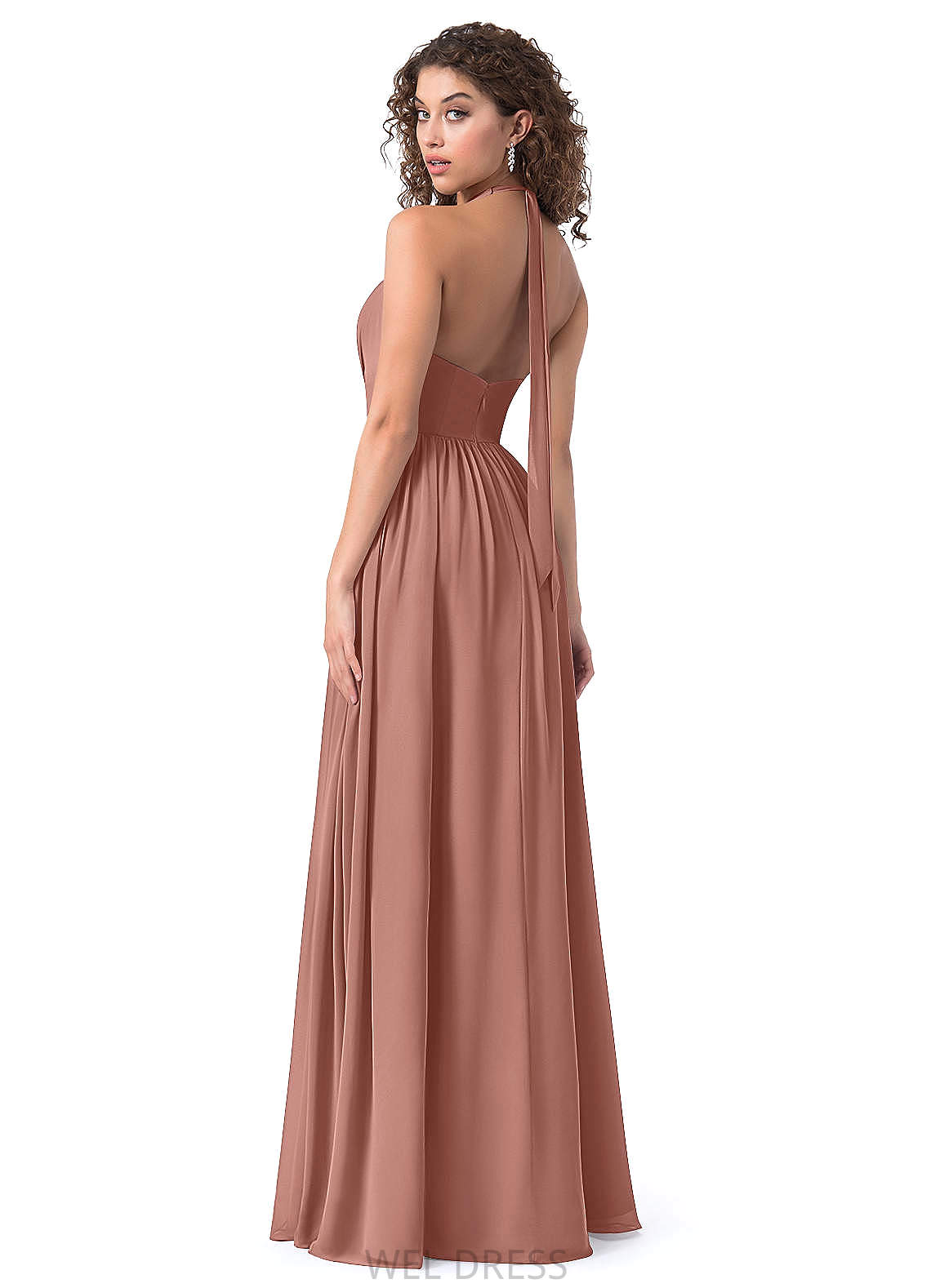 Maggie A-Line/Princess V-Neck Sleeveless Floor Length Natural Waist Bridesmaid Dresses