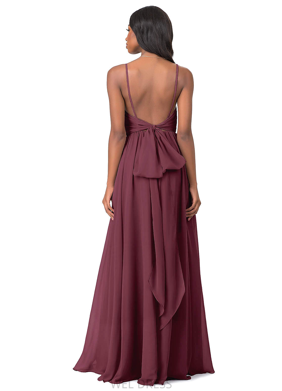 Gianna Straps A-Line/Princess Natural Waist Floor Length Sleeveless Bridesmaid Dresses